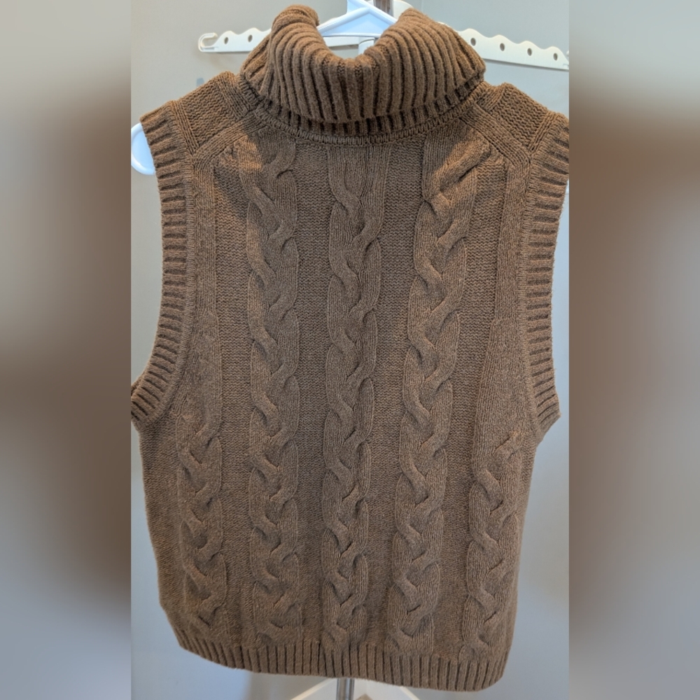 GAP Brown Sleeveless Turtleneck Sweater - Picture 4 of 6